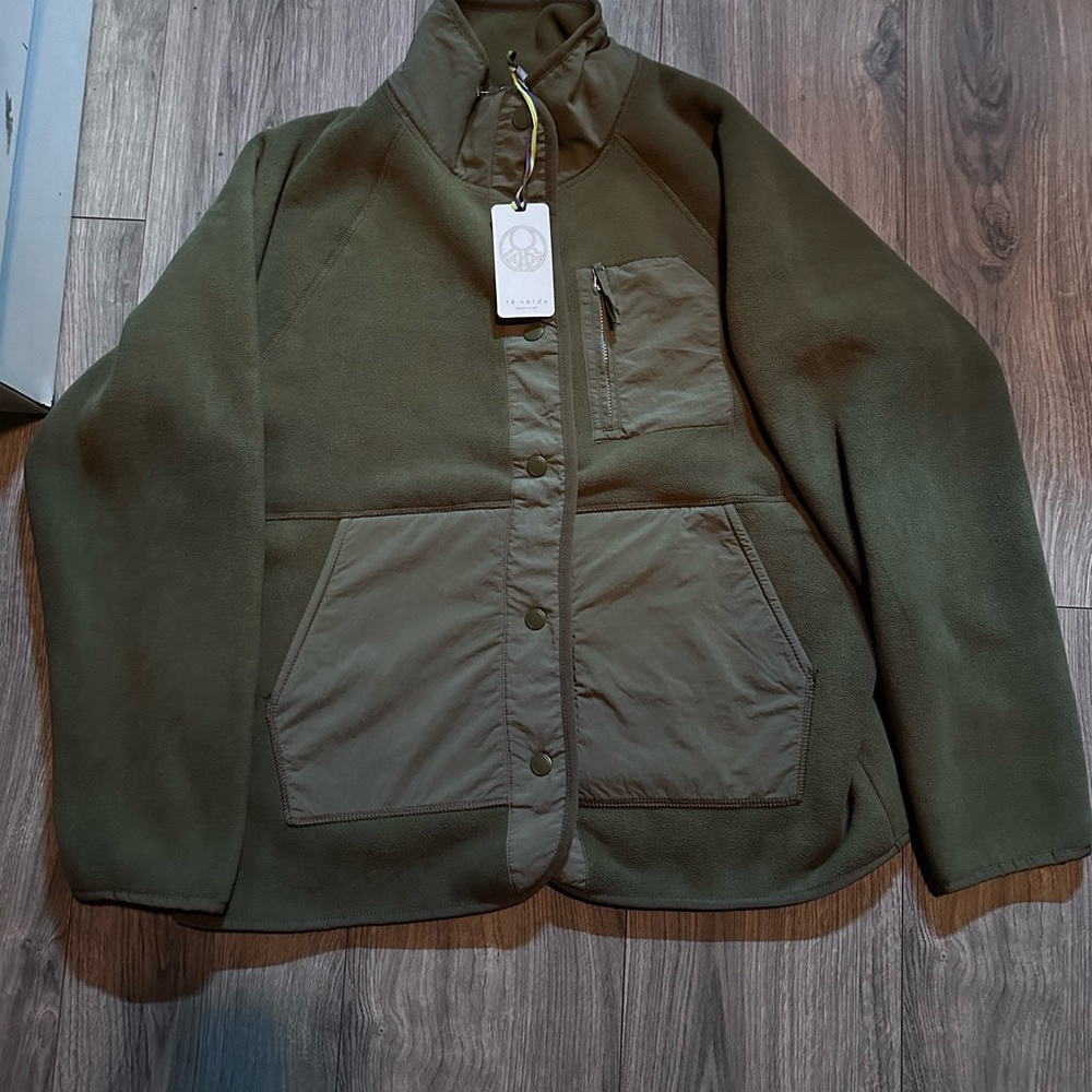 Te Verde NYC Drab Green Fleece Jacket Sz.L